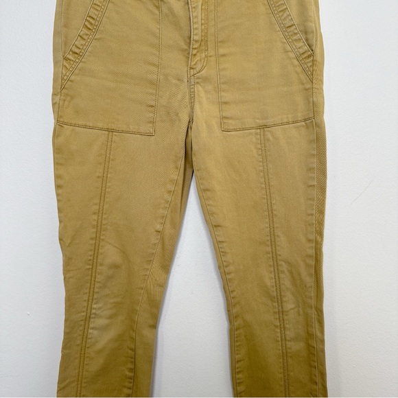 Anthropologie Womens 27 Jefferson Mustard Yellow Slim Utility Pants CN - Picture 6 of 16